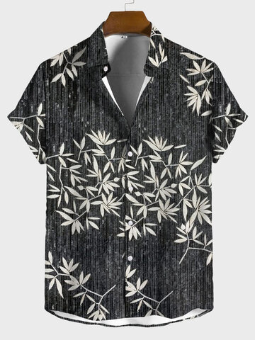 Camicie con stampa di foglie vegetali