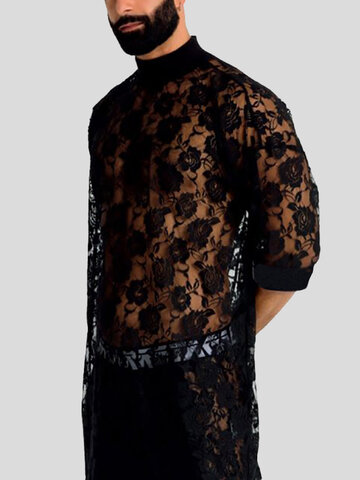 Mens Lace Flower Robs