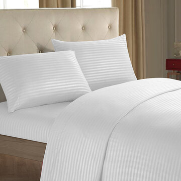 Brief Nordic Bedding Set Men Women Bed Linen Black White Microfiber Striped Bed Sheet Pillow