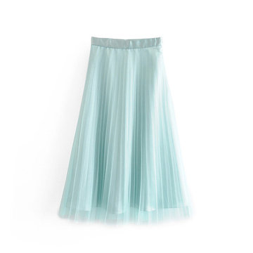 

Single Spanish Za Women's Season New Casual Wind Crepe Pleated Skirt