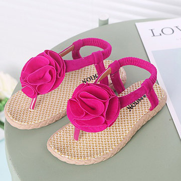 Girls Floral Clip Toe Beach Sandals