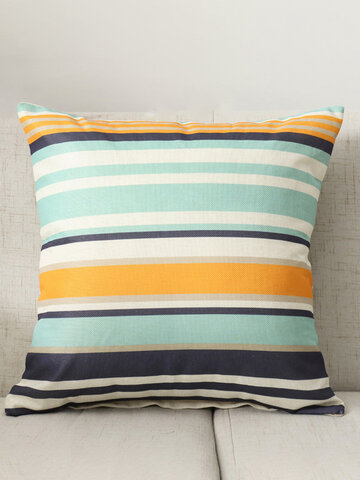 Orange Abstract Pattern Cotton Linen Pillow Case