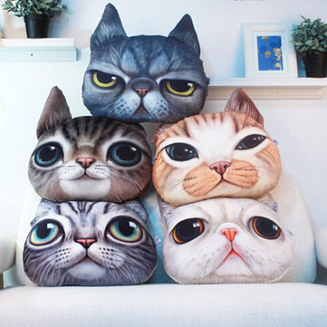 

Cartoon Creative 3D Cushions Meow Star Cats Pillow, White