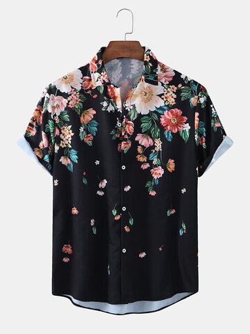 Ethnic Floral Print Casual Shirts