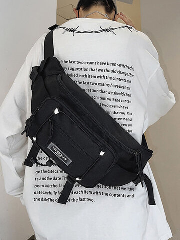 Multi-Pockets Casual Oxford Crossbody Bag