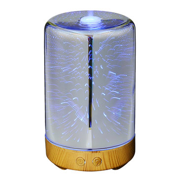 

DecBest Fireworks Sky 3D Glass Aromatherapy Diffuser, White