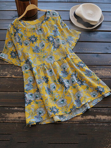 Blumendruck Vintage Bluse