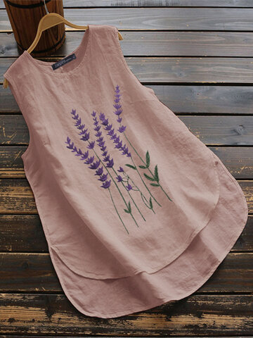 Embroidery Lavenders Tank Top