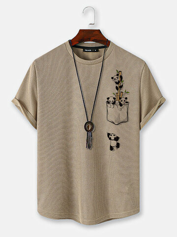 Camisetas com estampa de panda bambu