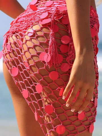 Fishnet Sequins Cover Up