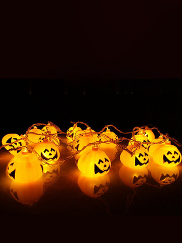 Battery Operated Skeleton Lantern Pumpkin Skull String Light LED for Halloween Party Christmas Decor