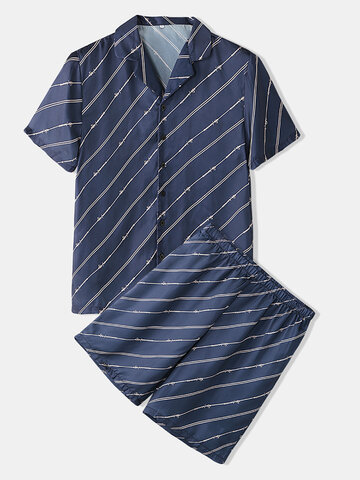 Navy Stripe Pajamas Sets