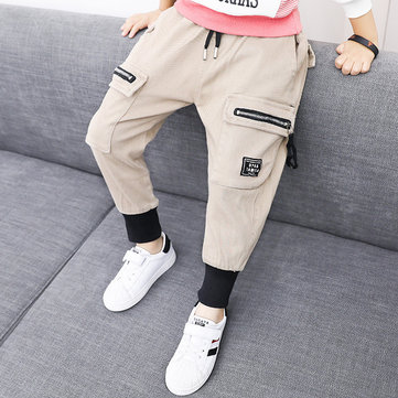 

Boys Pants New Loaded Foreign Children's Casual Sports Overalls Mid-season Children's Wear Tide Pants