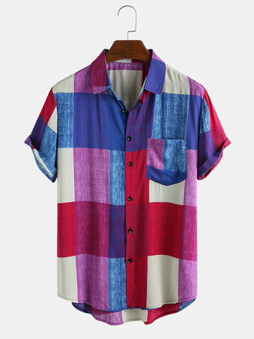 Colorful Plaid Breathable Shirt