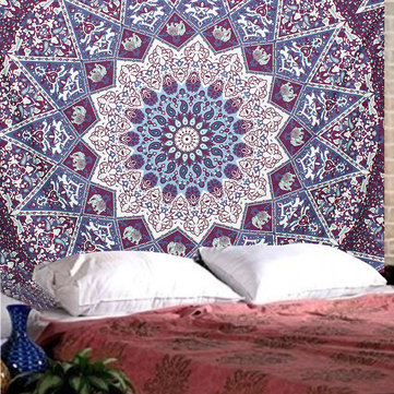 

80x55'' Hippie Tapestry Bohemian Bedspread Indian Ethnic Mandala Dorm Decor Wall Hanging