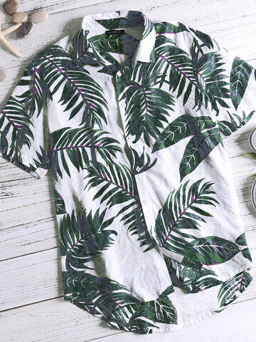 100% хлопок дышащий гавайский Рубашка