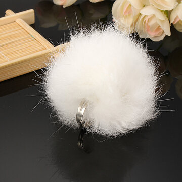 Fuzzy Wool Ballringe