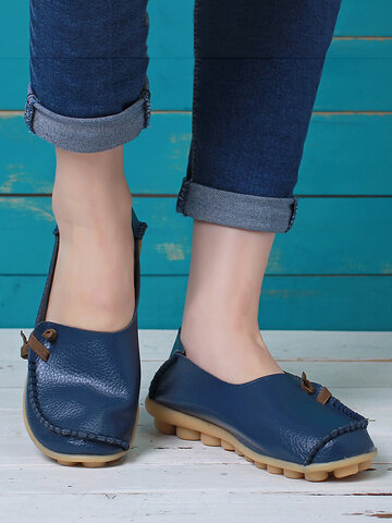 LOSTISY Multi-Way Wearing Pure Color Flache Loafer