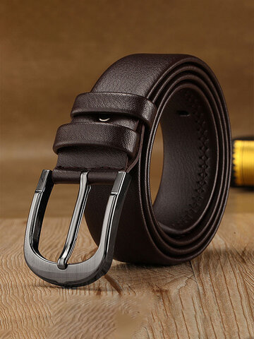 Jassy 120cm Men's PU Leather Pin Buckle Business Casual Belt