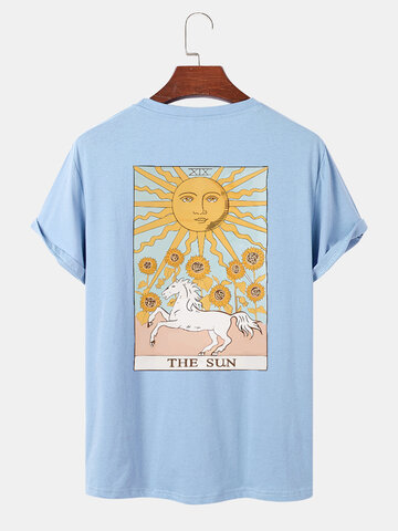 Tarot Sun & Horse Print T-Shirts