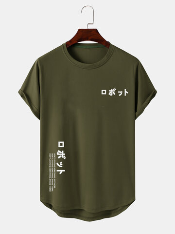 Японские футболки с принтом лозунгов