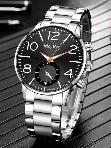 Jassy 7 Colors Stainless Steel Business Casual Steel Strap Quartz Watch