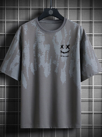Smile Face Print T-Shirt