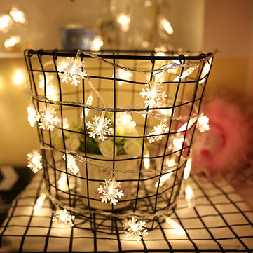 

Christmas LED Snowflake String Light, Warm white chromatic white blue yellow