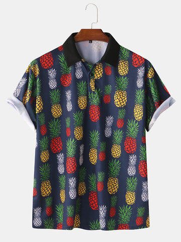 Casual Pineapple Printed Shirts
