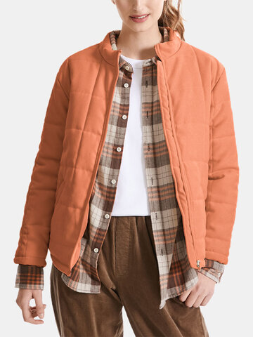 Solid Color Thermal Quilted Jacket