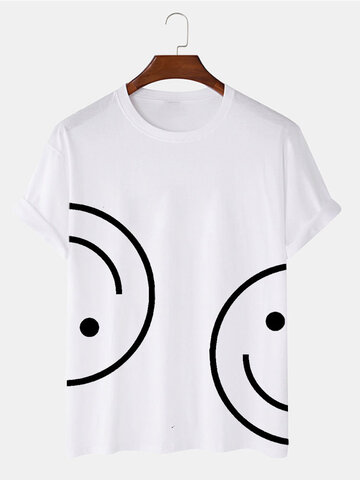 T-shirts décontractés visage souriant