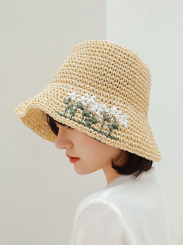 Women Straw Casual Holiday Sunshade Straw Hat