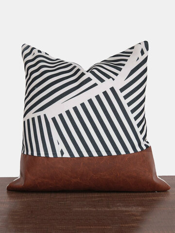 1PC Cotton Stitching Stripes Modern Abstract Creative Nordic Home Sofa Couch Car Bed Decorative Cushion Pillowcase Throw Cushion Cover