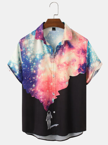Galaxy Astronaut Print Shirt