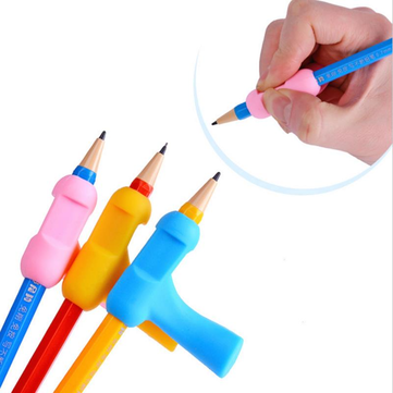 

Cartoon Silicon Hold Pen Corrector Set, White