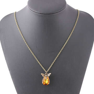 Vintage Honeybee Crystal Necklaces 