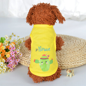 6 cores Cachorro colete de verão ultrafino animal de estimação para pelúcia