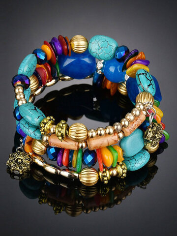 Retro Turquoise Winding Bracelet