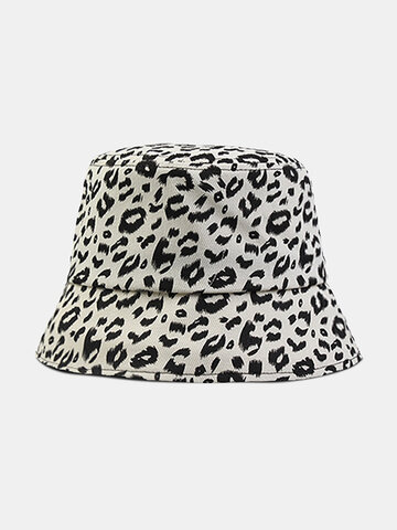 Women Leopard Pattern Print Bucket Hat