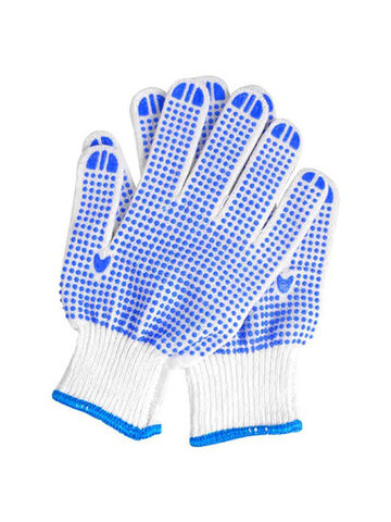 Labour Protection Anti Skid Wear Resistant Gloves Blue Plastic Dot Gloves Light Comfortable Garden