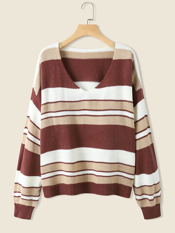 Ombre Stripe Loose Sweater