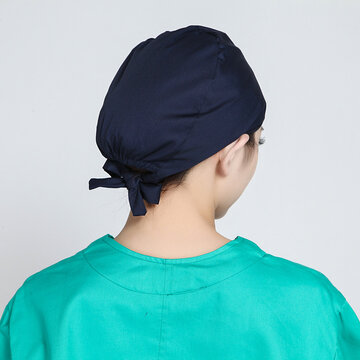 Cappello da estetista in tinta unita con cinturino per berretto chirurgico da dottore