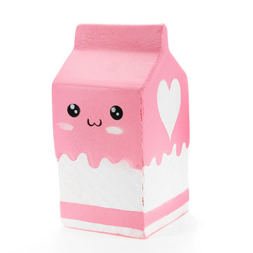 

Squishy Pink Milk Box Bottle 12cm Slow Rising Collection Gift Decor Soft Toy