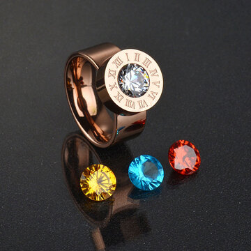 4 Color Gemstones Rings