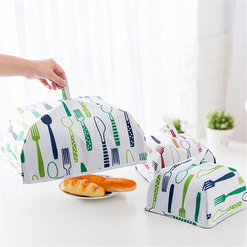 

Food Cover Keep Warm Vegetable Cover Foldable Aluminum Foil Cover Dishes Insulation, Green red