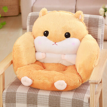 Cartoon Hamster Seat Cushion Waist Pillow