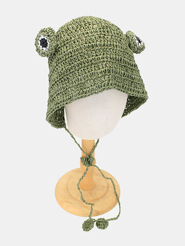 Women Frog Shape Straw Hat