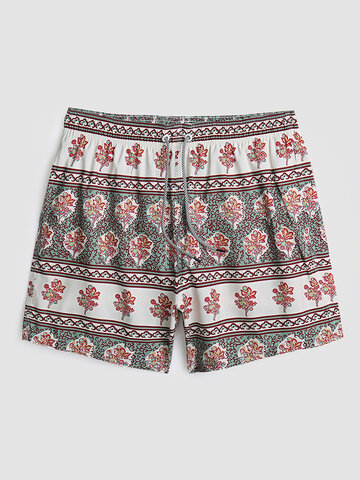 Floral Print Vintage Style Board Shorts