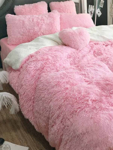 AB Sided LLong Plush Ultra Soft Juego de funda de cama para sofá cálido