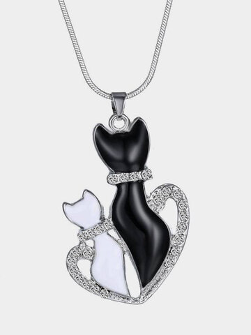 Cute Cats Couple Necklace
